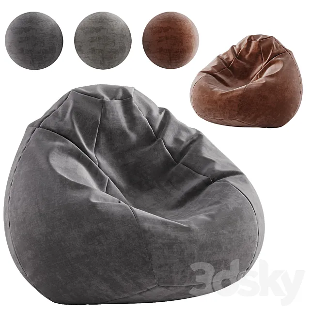 Bean bag chair 8 3D Model