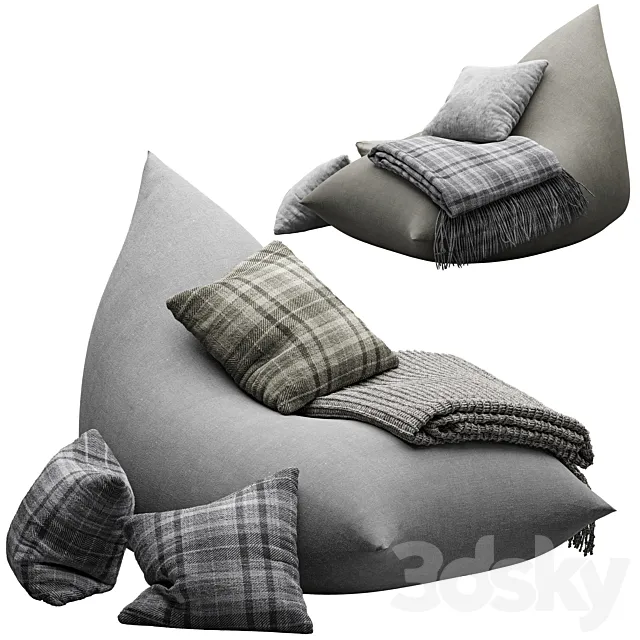 bean bag chair by etsy 3D Model