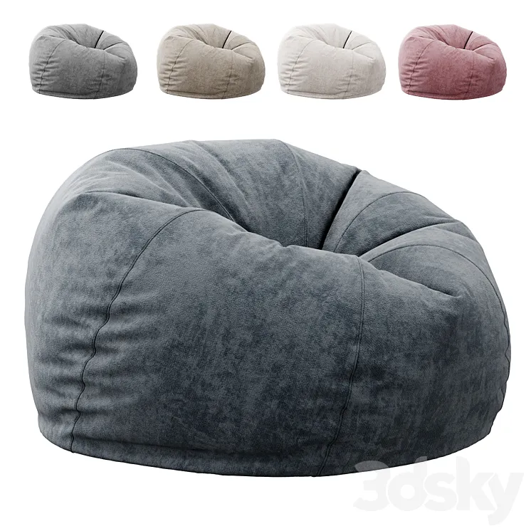 Bean Bag chair by Westelm 3D Model Free