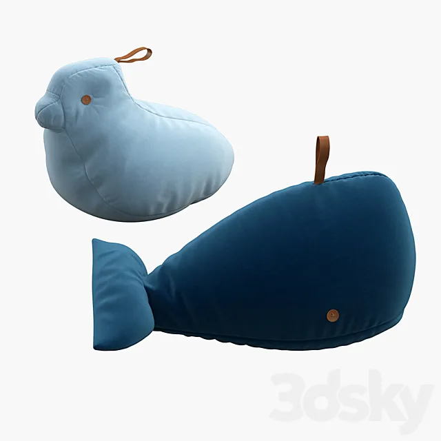 Bean bags for kids 3D Model
