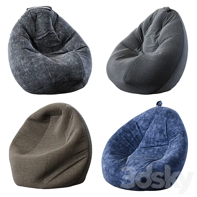 Bean Bags Set 3DModel
