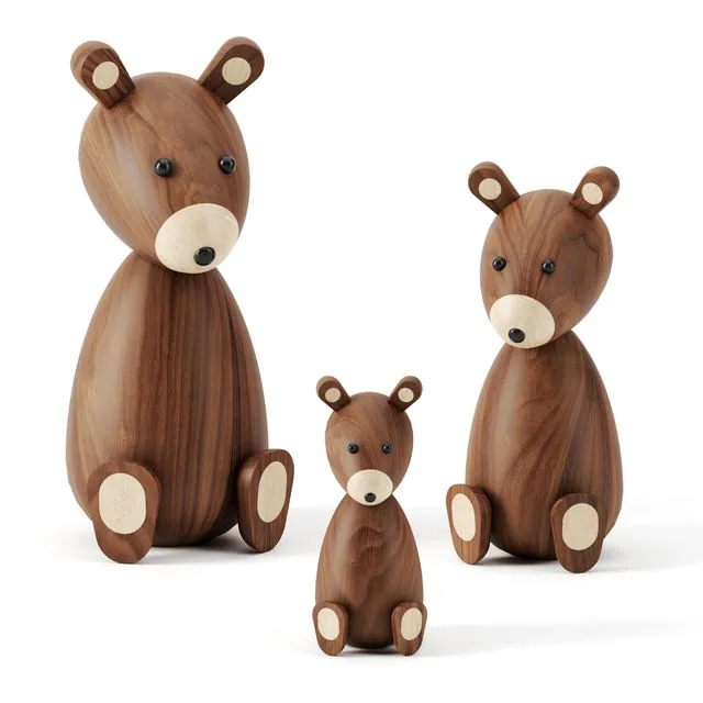 Bear family bu Lucie Kaas 3D Model