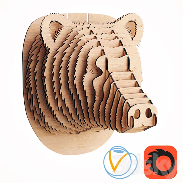 Bear Head Decor 3DModel