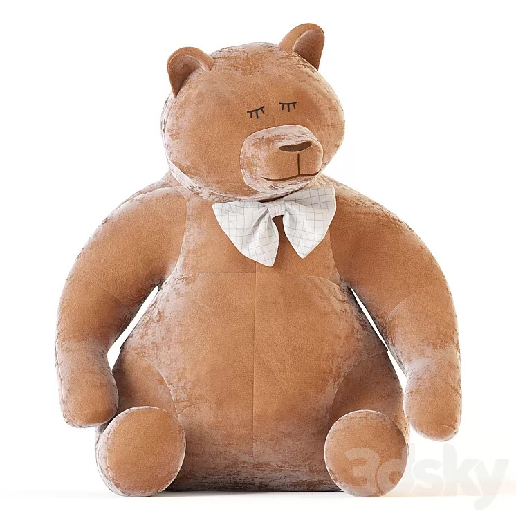 Bear soft toy 3D Model Free