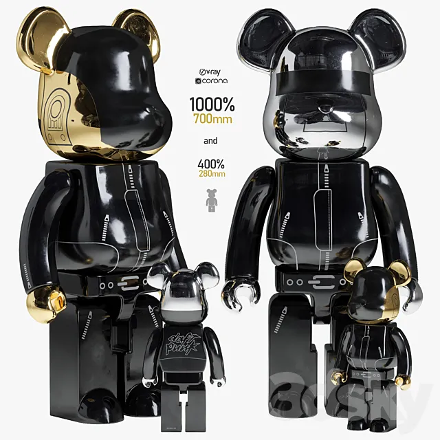 Bearbrick _ Daft_Punk _ Alive 3DModel