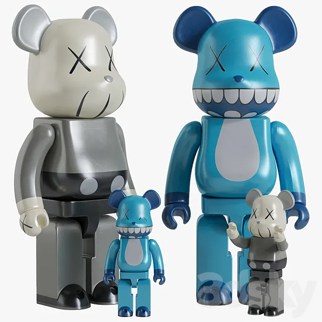 Bearbrick _ KAWS 3DModel