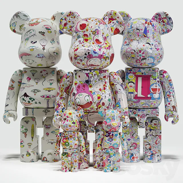 Bearbrick _ Murakami 3DModel