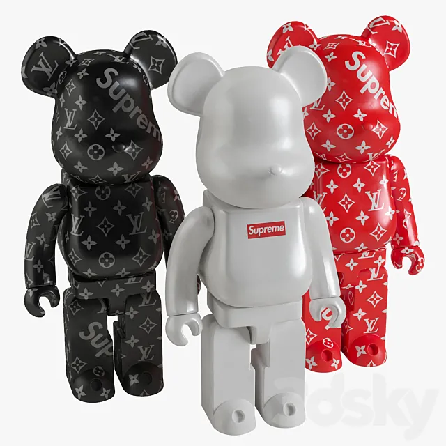 Bearbrick _ Supreme _ Set 3DModel