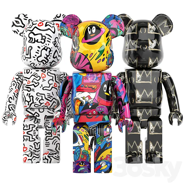 bearbrick collection 3D Model