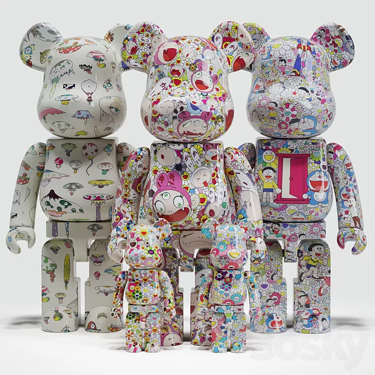 Bearbrick / Murakami 3D Model Free
