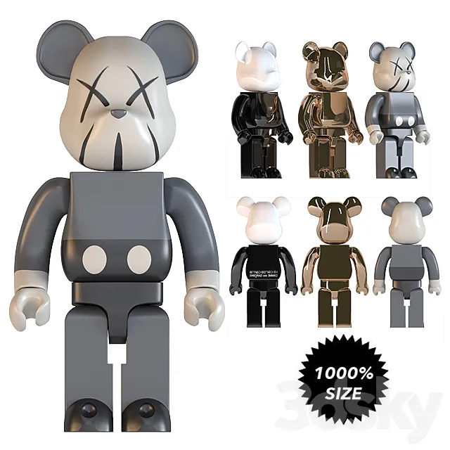 bearbrick size 1000% 3DModel