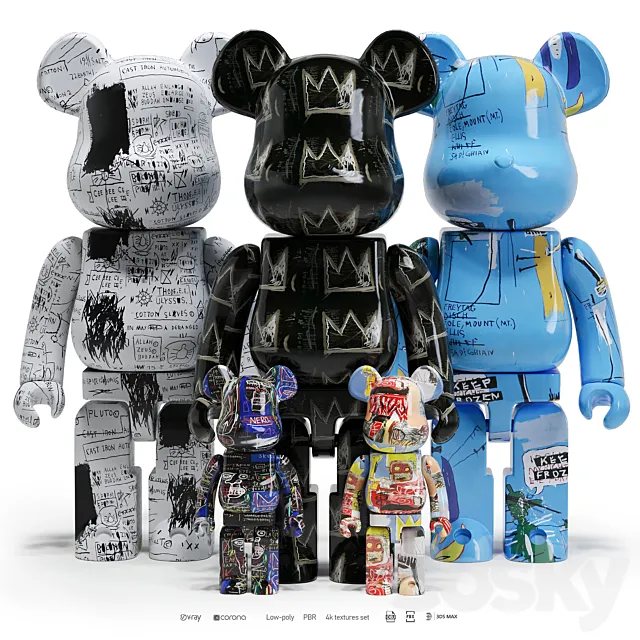 Bearbrick_Basquiat ART 2 3DModel