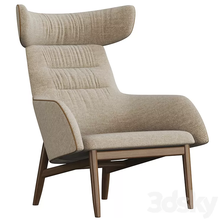 BEATRIX HIGH BACK EASY CHAIR 3D Model Free