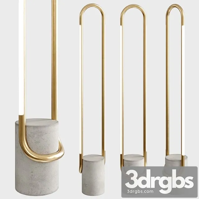 Beau Brass LED Floor Lamp 3D Model Free