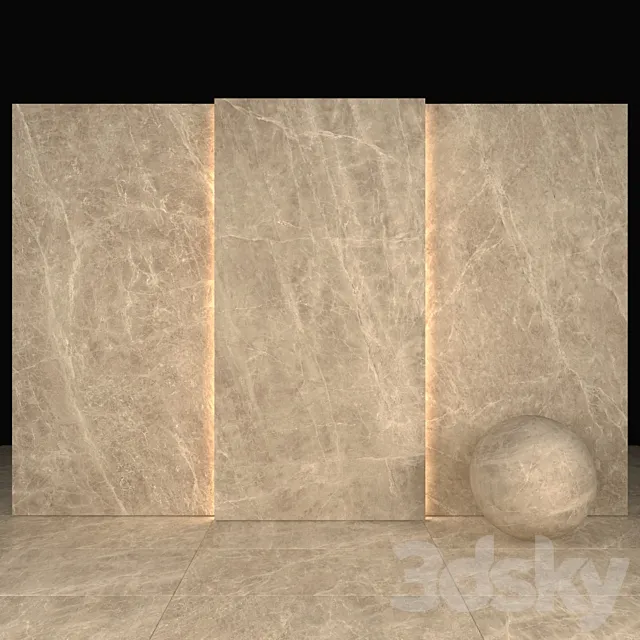Beautiful sable marble 3D Model