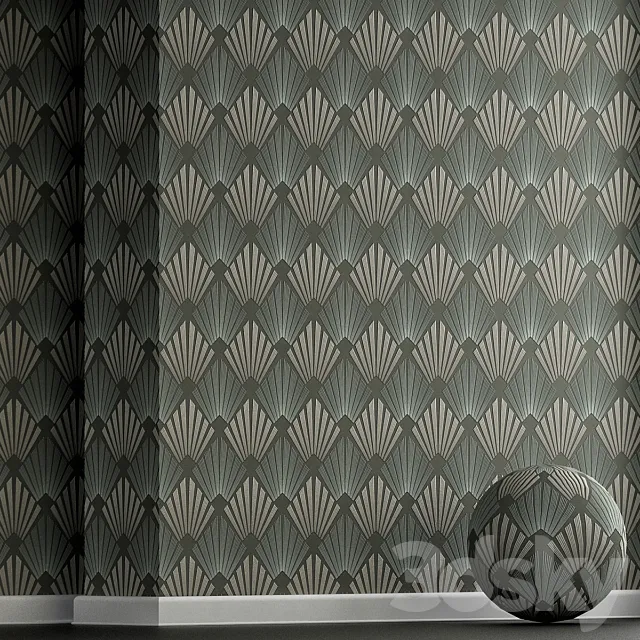 Beautiful wallpaper for the walls №1 3D Model
