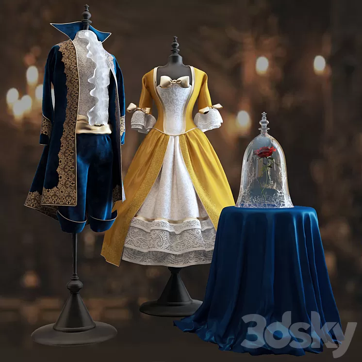 Beauty and the Beast 3D Model