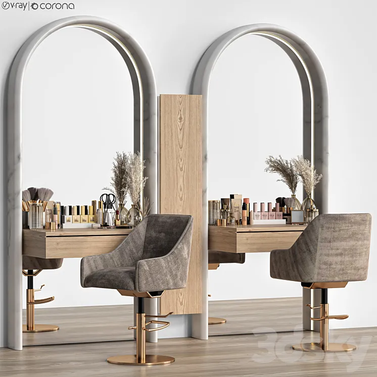 beauty salon 01 3D Model Free