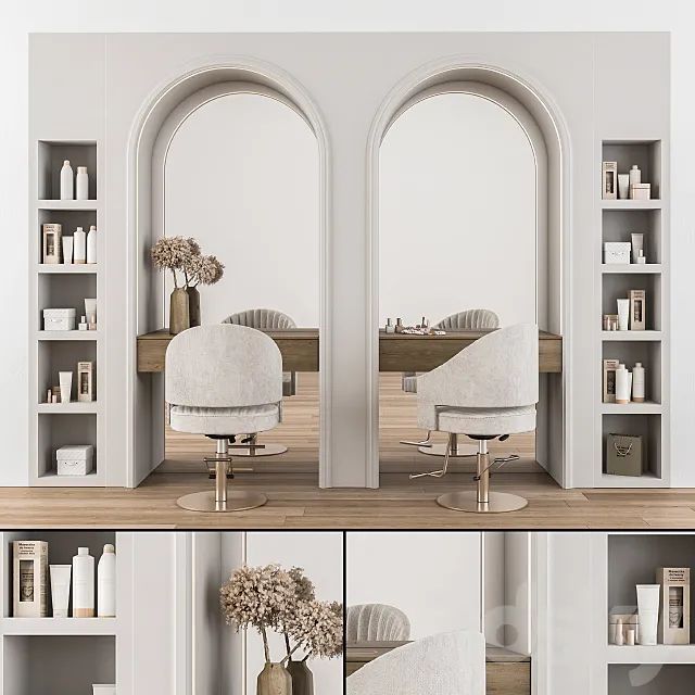 Beauty Salon Barber Shop - Set 02 3DModel