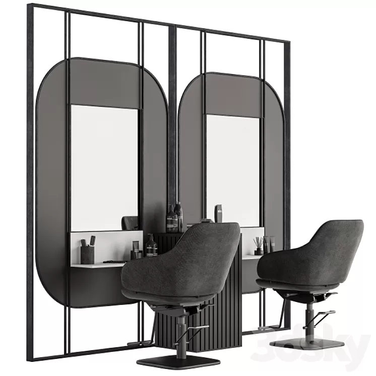 Beauty Salon Barber Shop - Set 03 3D Model