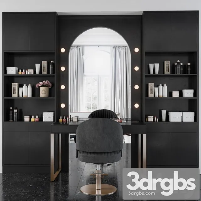 Beauty salon - makeup table 3D Model Free