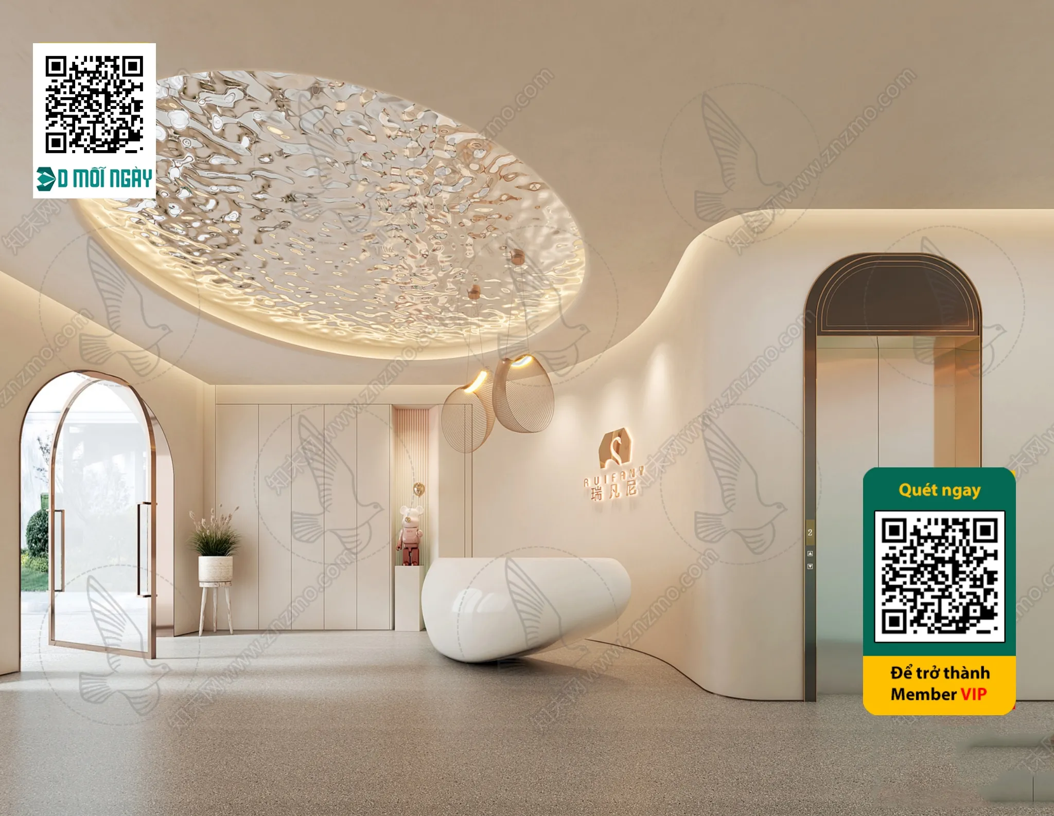 BEAUTY SALON - VRAY / CORONA - 3D MODEL - 4082