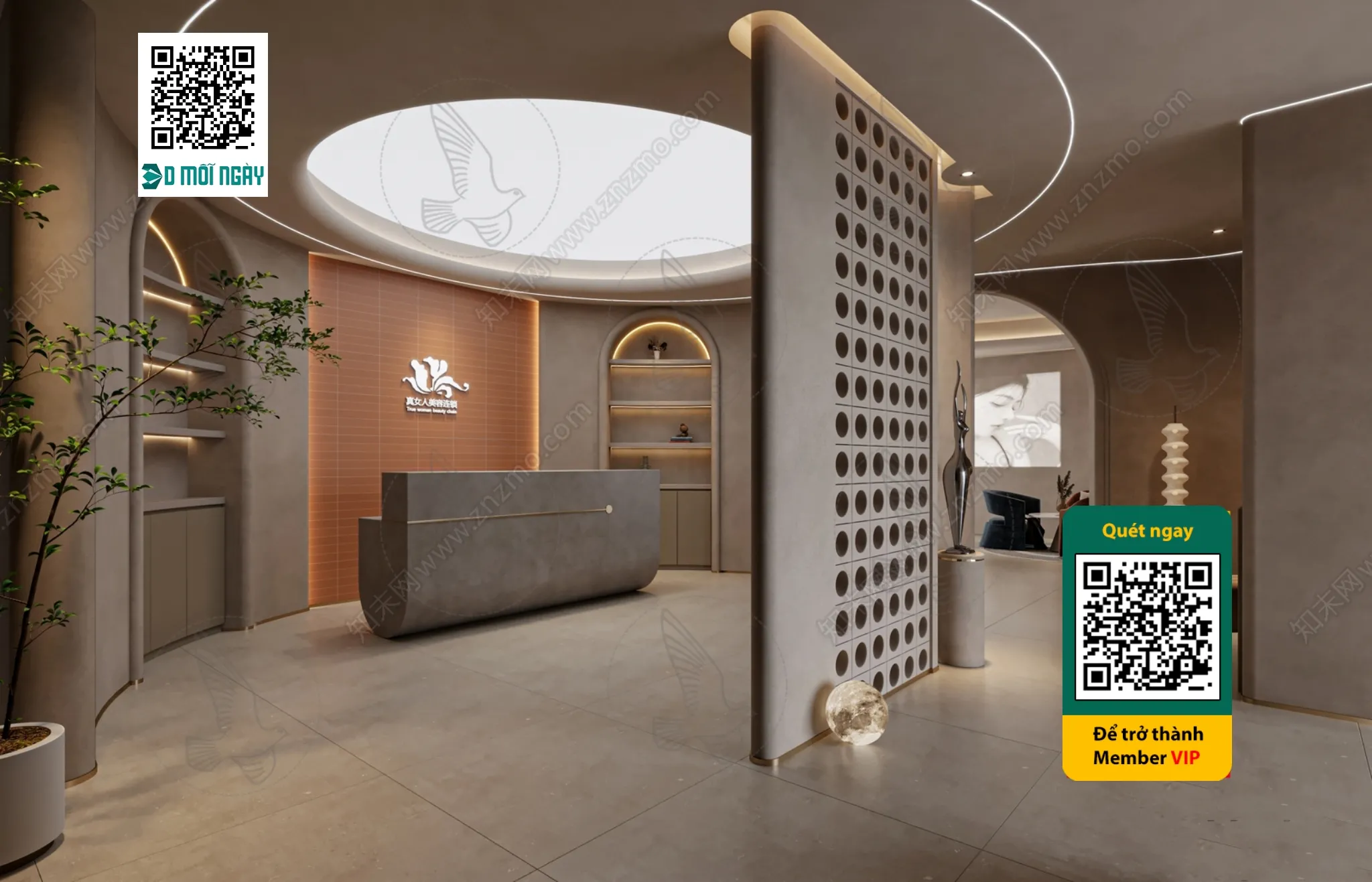 BEAUTY SALON - VRAY / CORONA - 3D MODEL - 4086