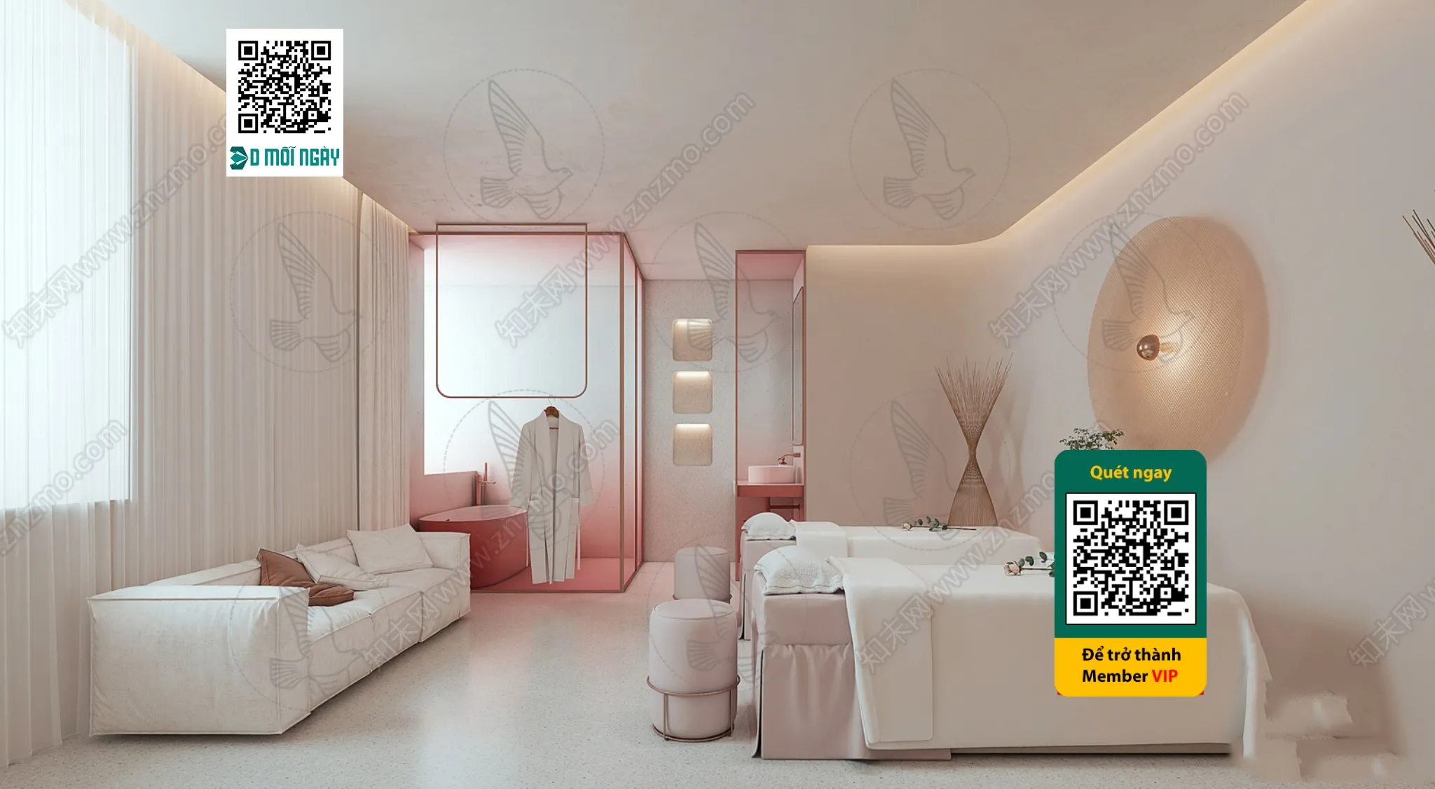 BEAUTY SALON - VRAY / CORONA - 3D MODEL - 4087