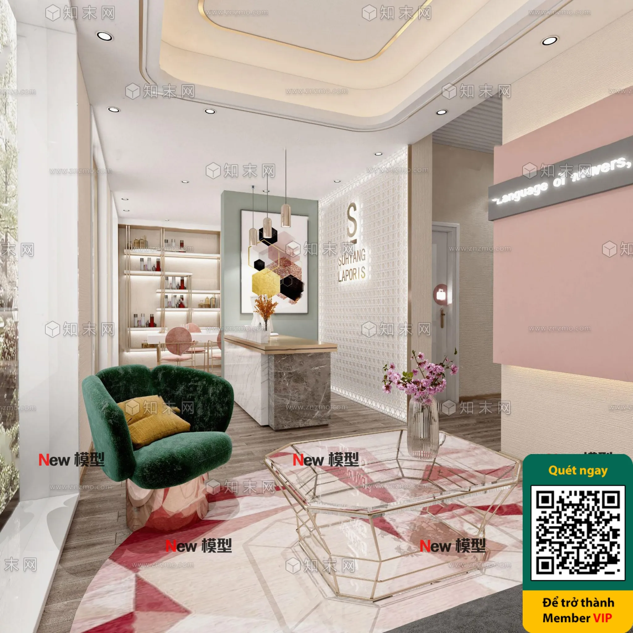 BEAUTY SALON - VRAY / CORONA - 3D MODEL - 4337
