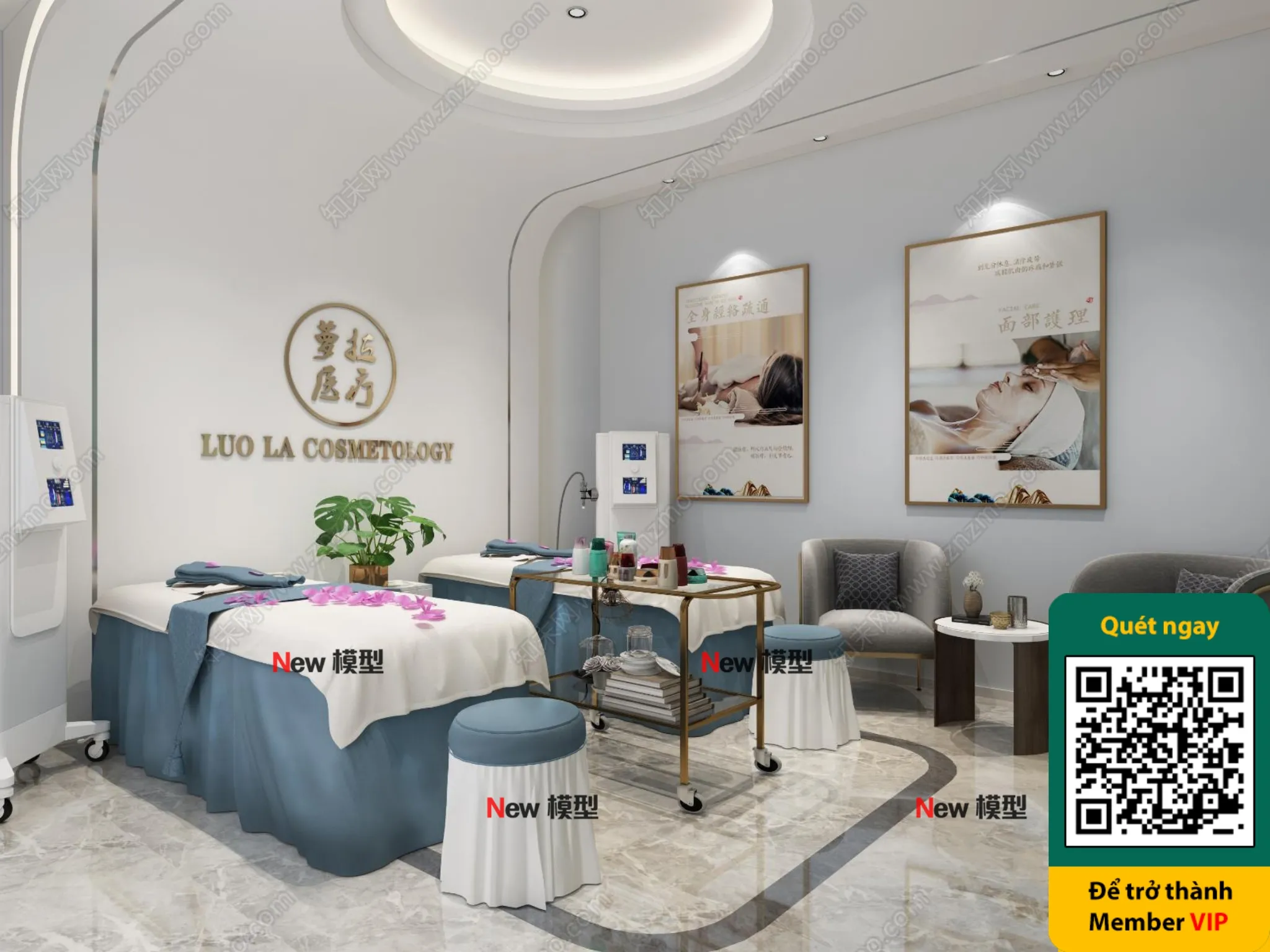 BEAUTY SALON - VRAY / CORONA - 3D MODEL - 4338