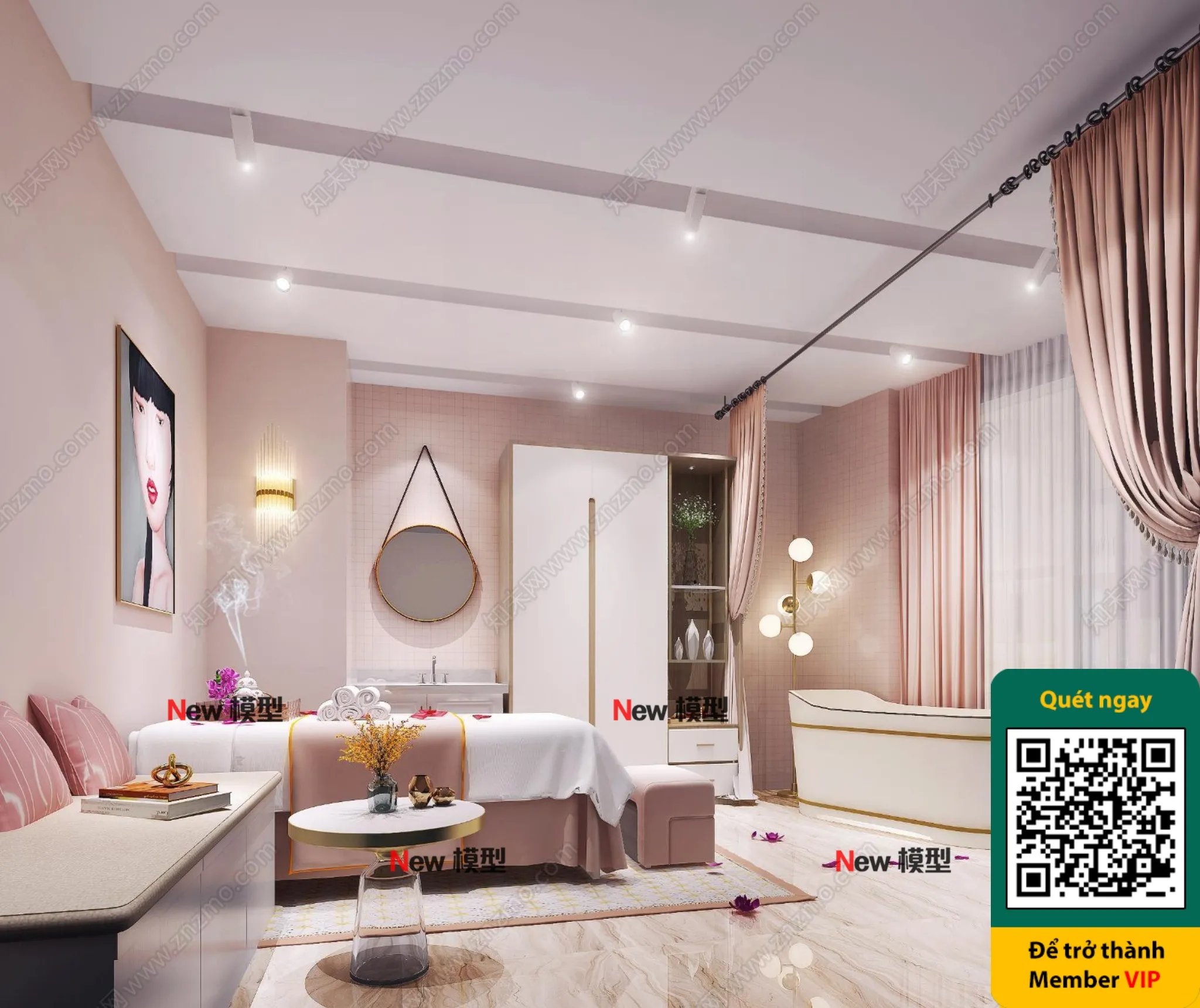 BEAUTY SALON - VRAY / CORONA - 3D MODEL - 4339