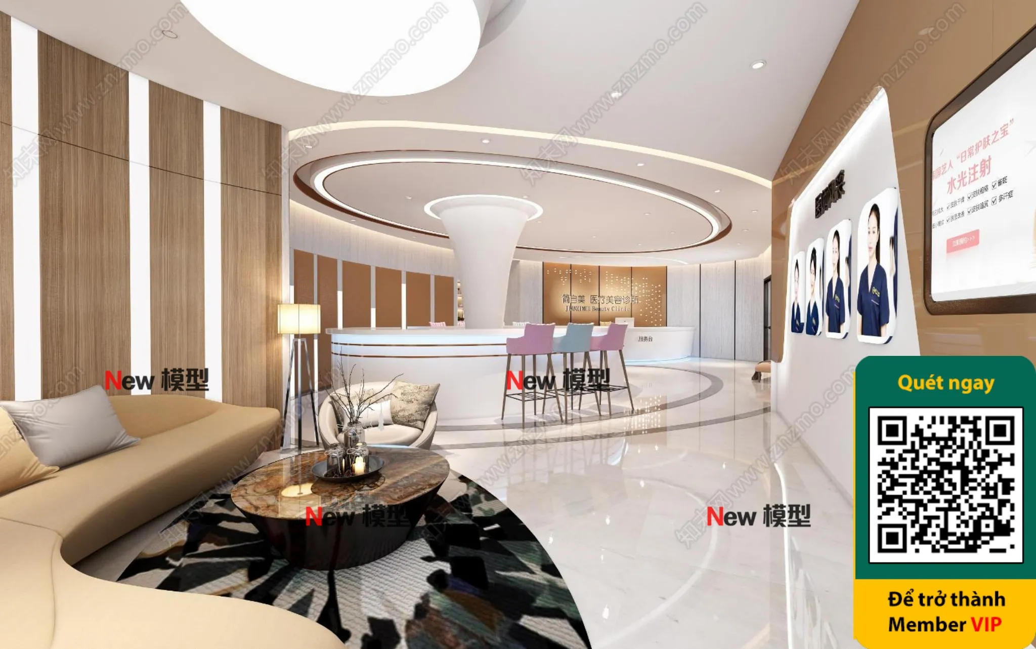 BEAUTY SALON - VRAY / CORONA - 3D MODEL - 4342