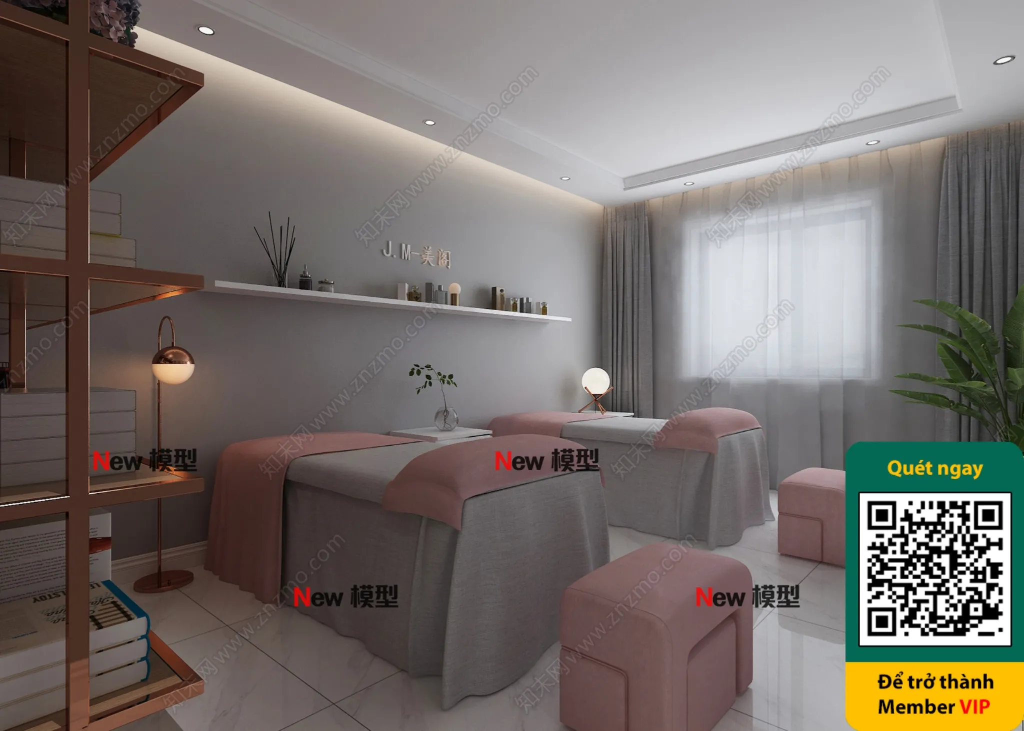 BEAUTY SALON - VRAY / CORONA - 3D MODEL - 4348