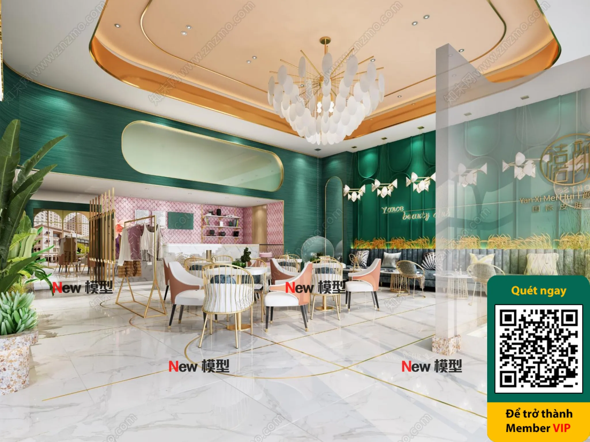 BEAUTY SALON - VRAY / CORONA - 3D MODEL - 4349