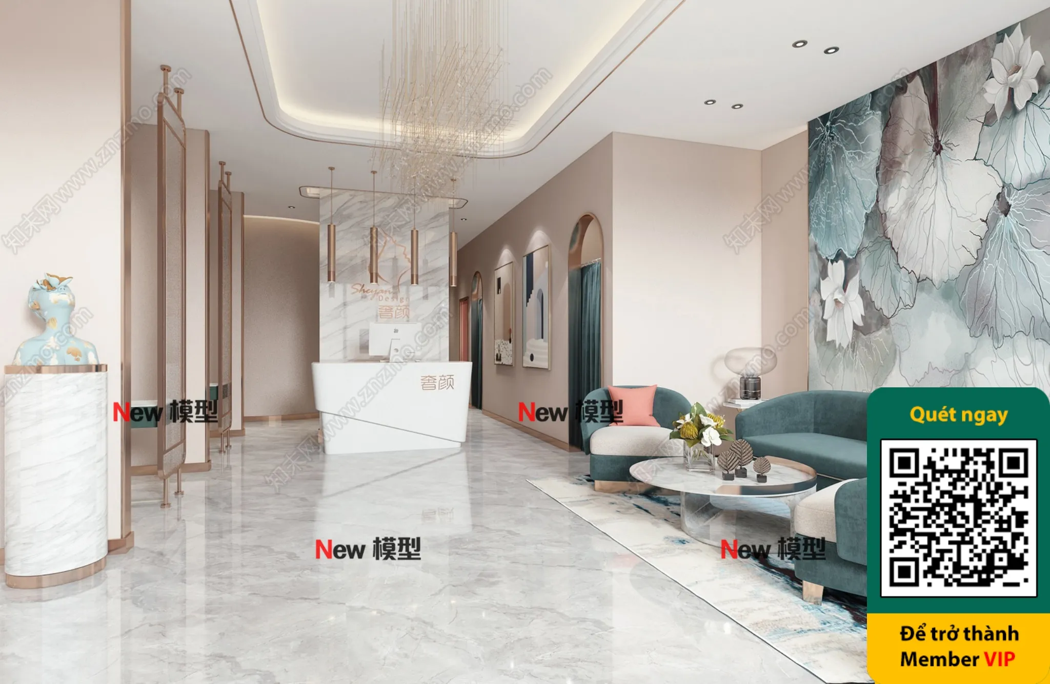 BEAUTY SALON - VRAY / CORONA - 3D MODEL - 4350