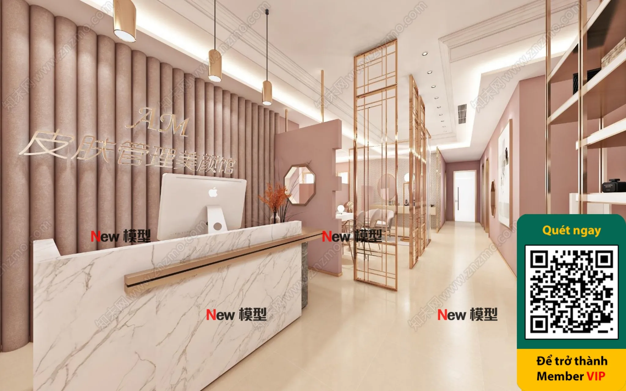 BEAUTY SALON - VRAY / CORONA - 3D MODEL - 4351