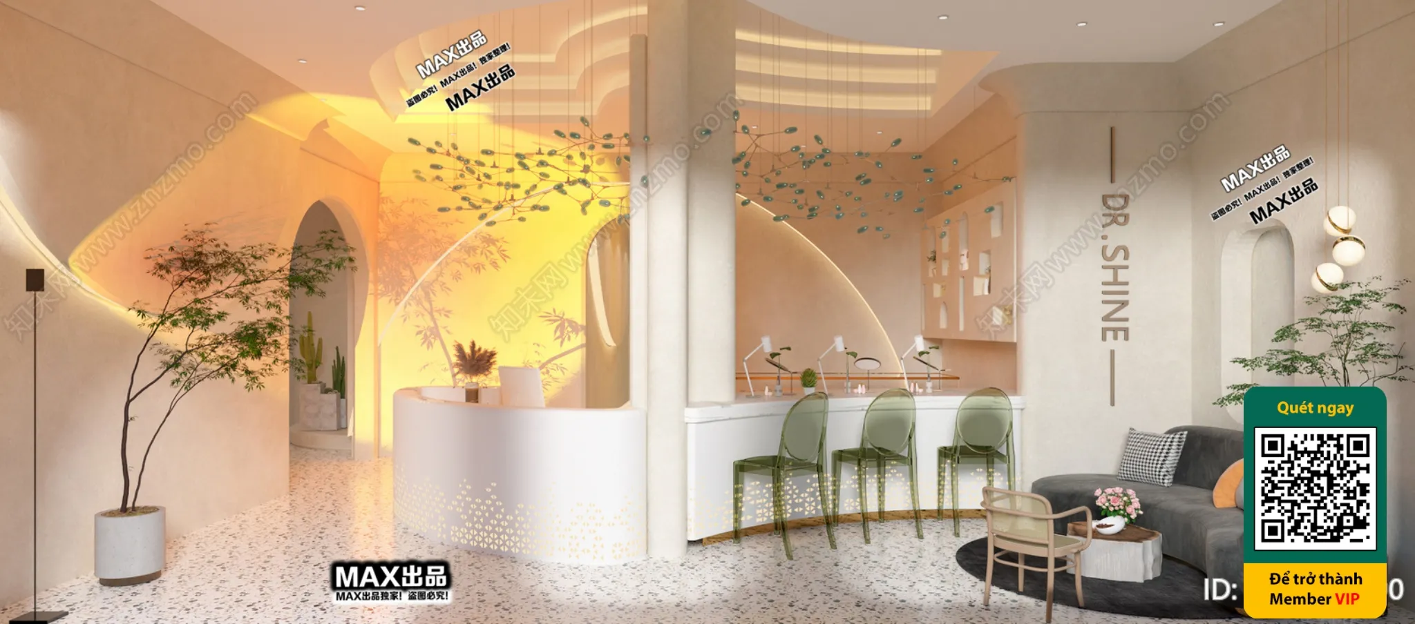 BEAUTY SALON - VRAY / CORONA - 3D MODEL - 4868