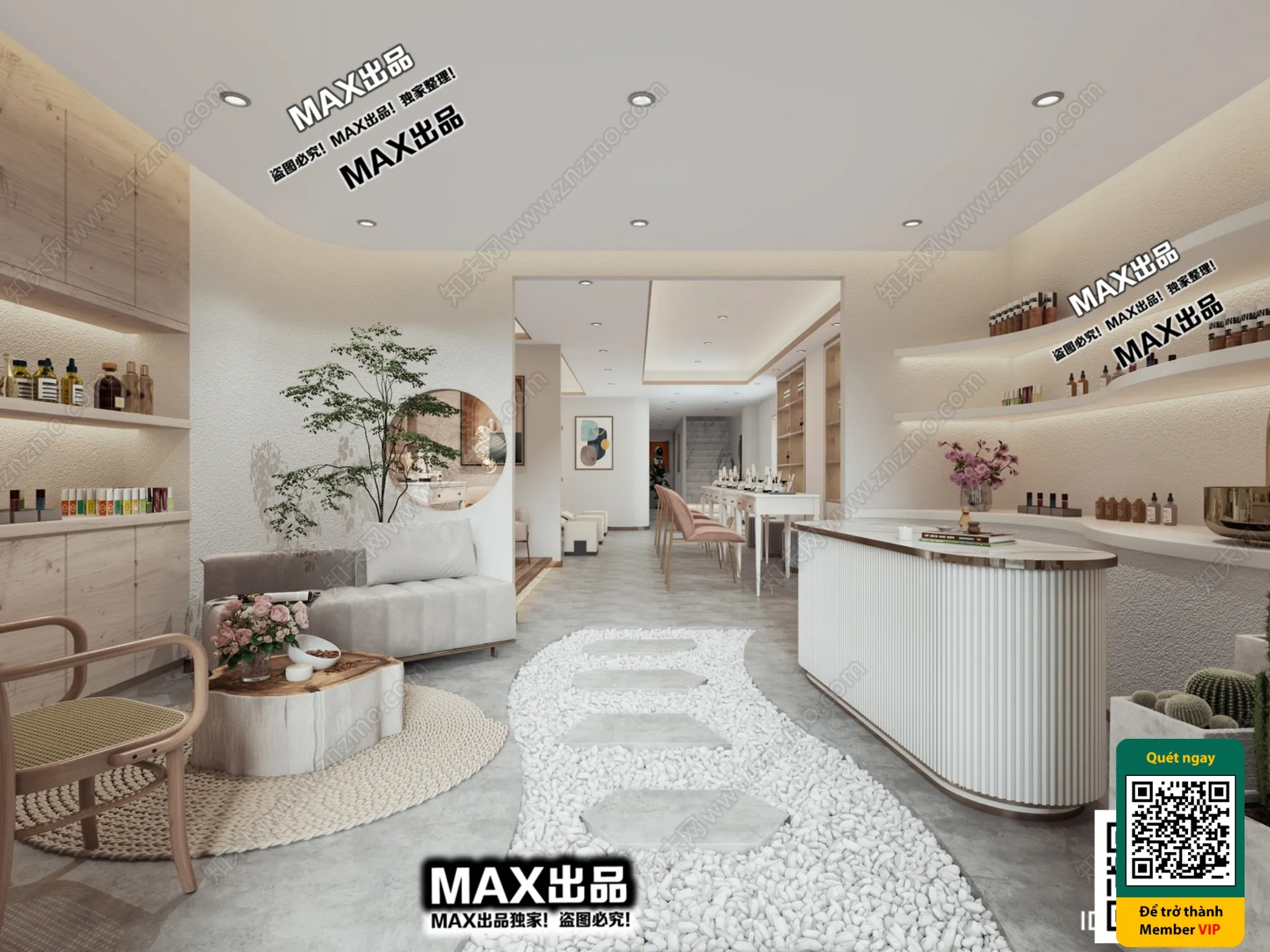 BEAUTY SALON - VRAY / CORONA - 3D MODEL - 4877