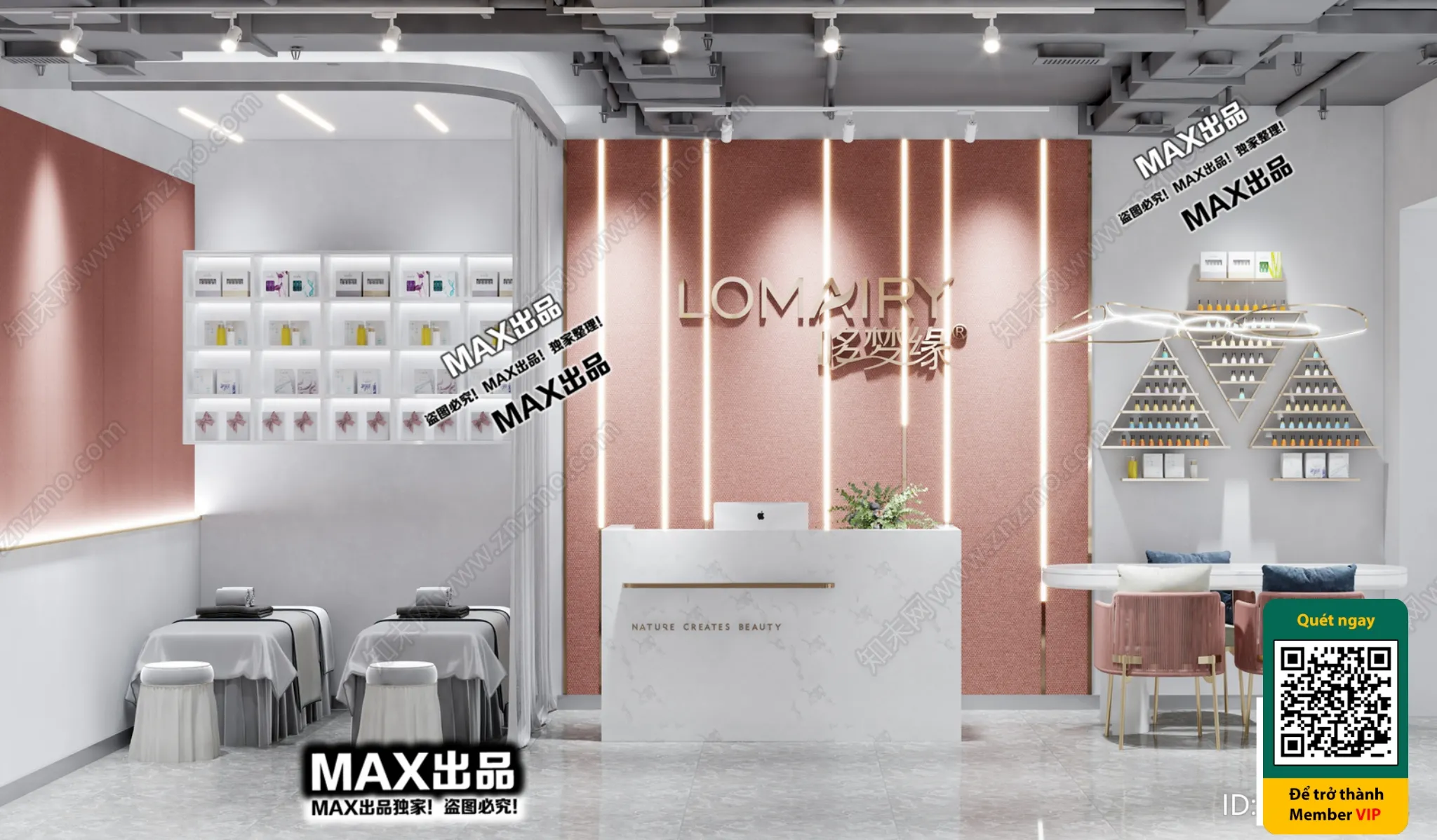 BEAUTY SALON - VRAY / CORONA - 3D MODEL - 4879