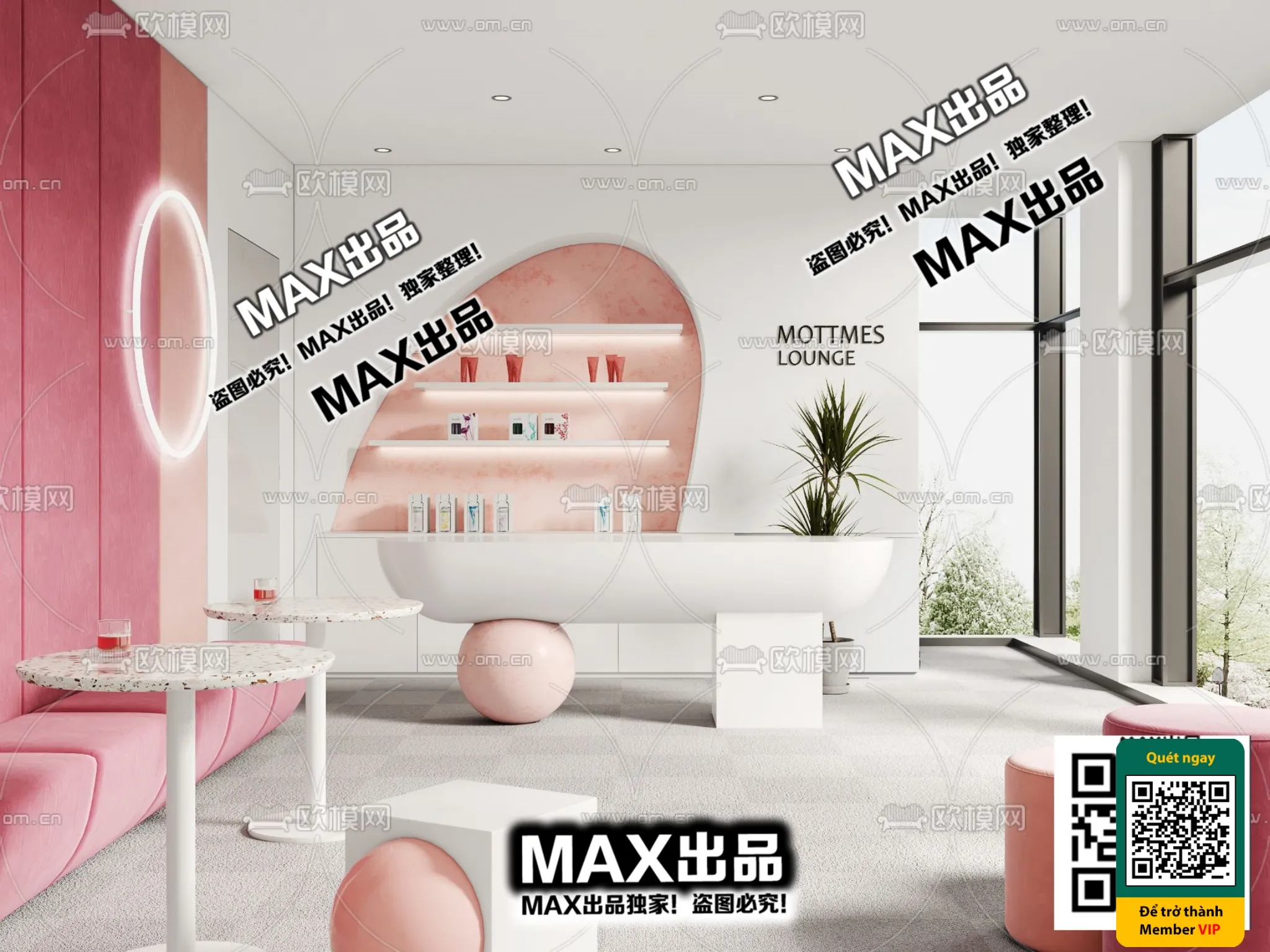 BEAUTY SALON - VRAY / CORONA - 3D MODEL - 4886