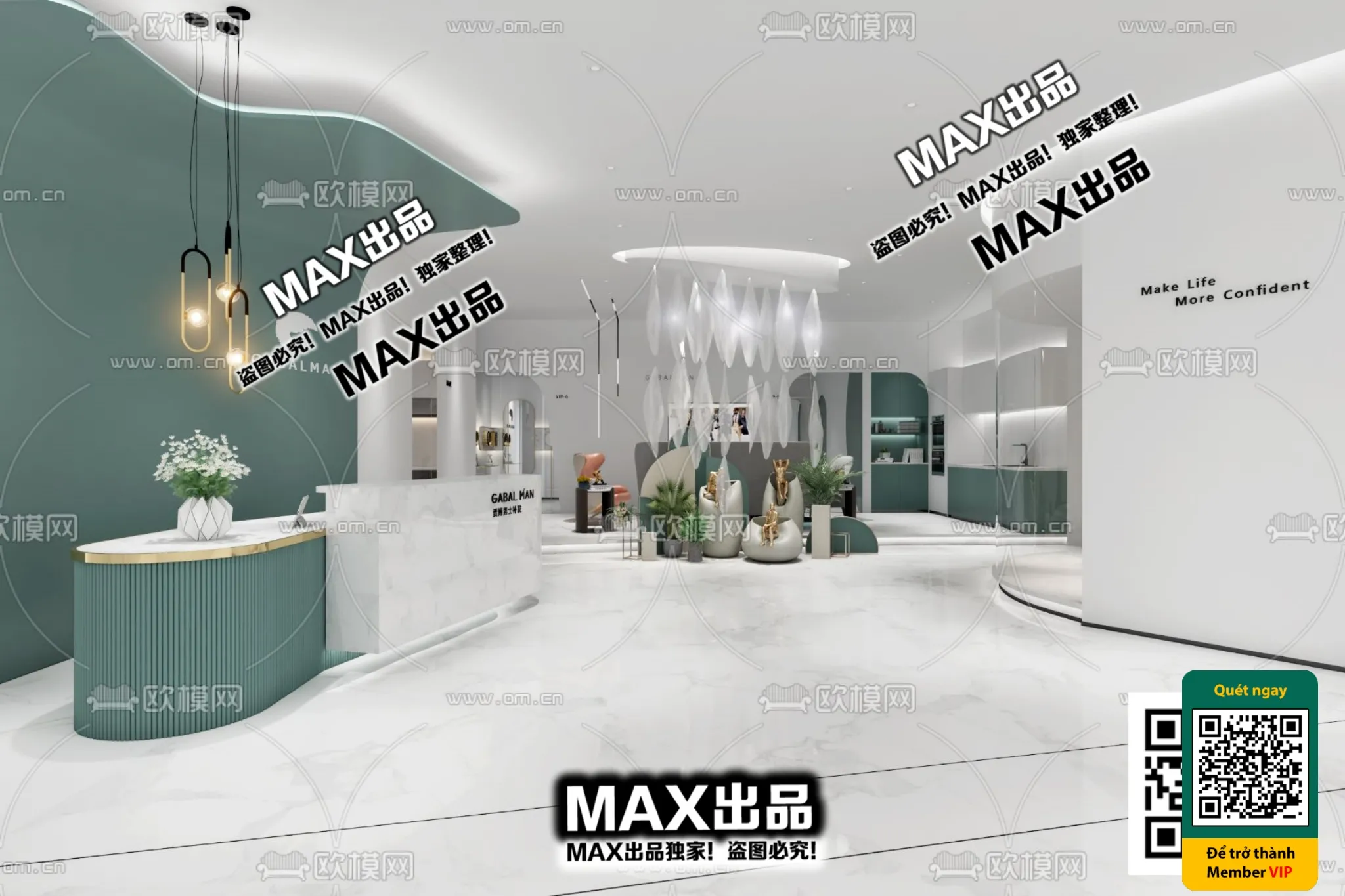 BEAUTY SALON - VRAY / CORONA - 3D MODEL - 4889