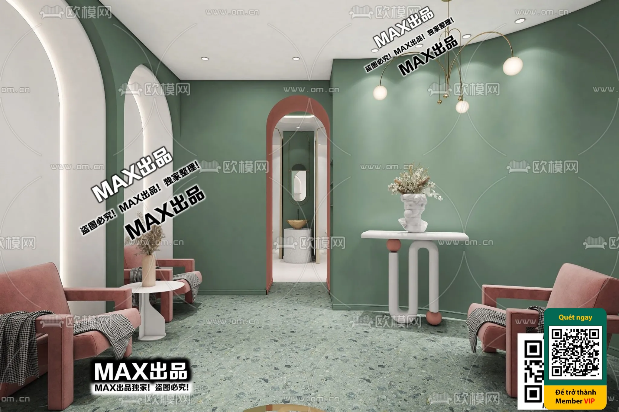 BEAUTY SALON - VRAY / CORONA - 3D MODEL - 4890