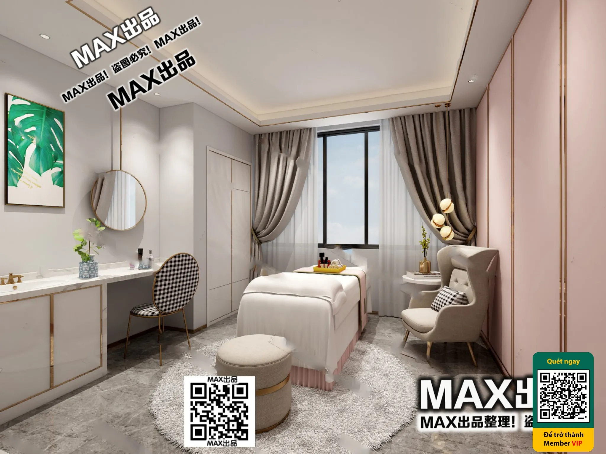 BEAUTY SALON - VRAY / CORONA - 3D MODEL - 4893