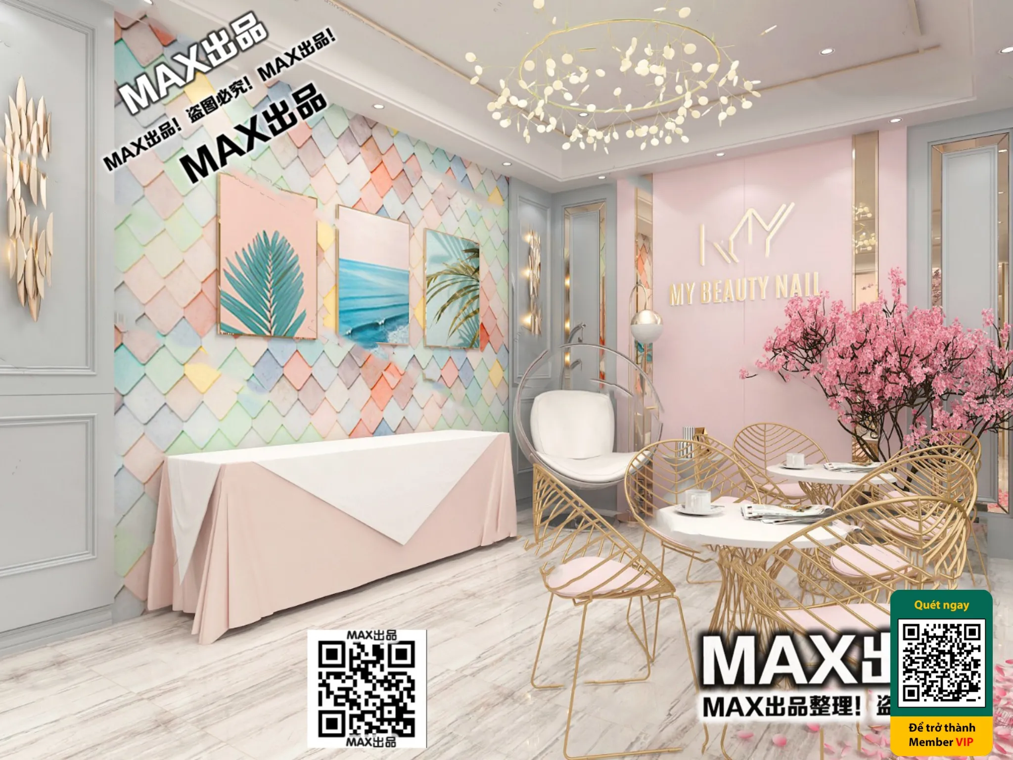 BEAUTY SALON - VRAY / CORONA - 3D MODEL - 4894