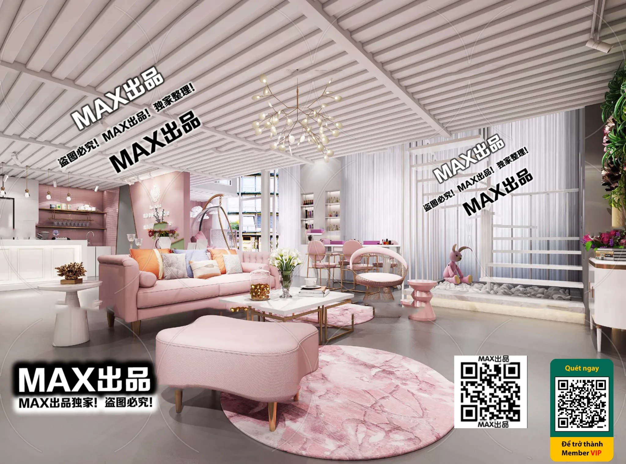 BEAUTY SALON - VRAY / CORONA - 3D MODEL - 4899