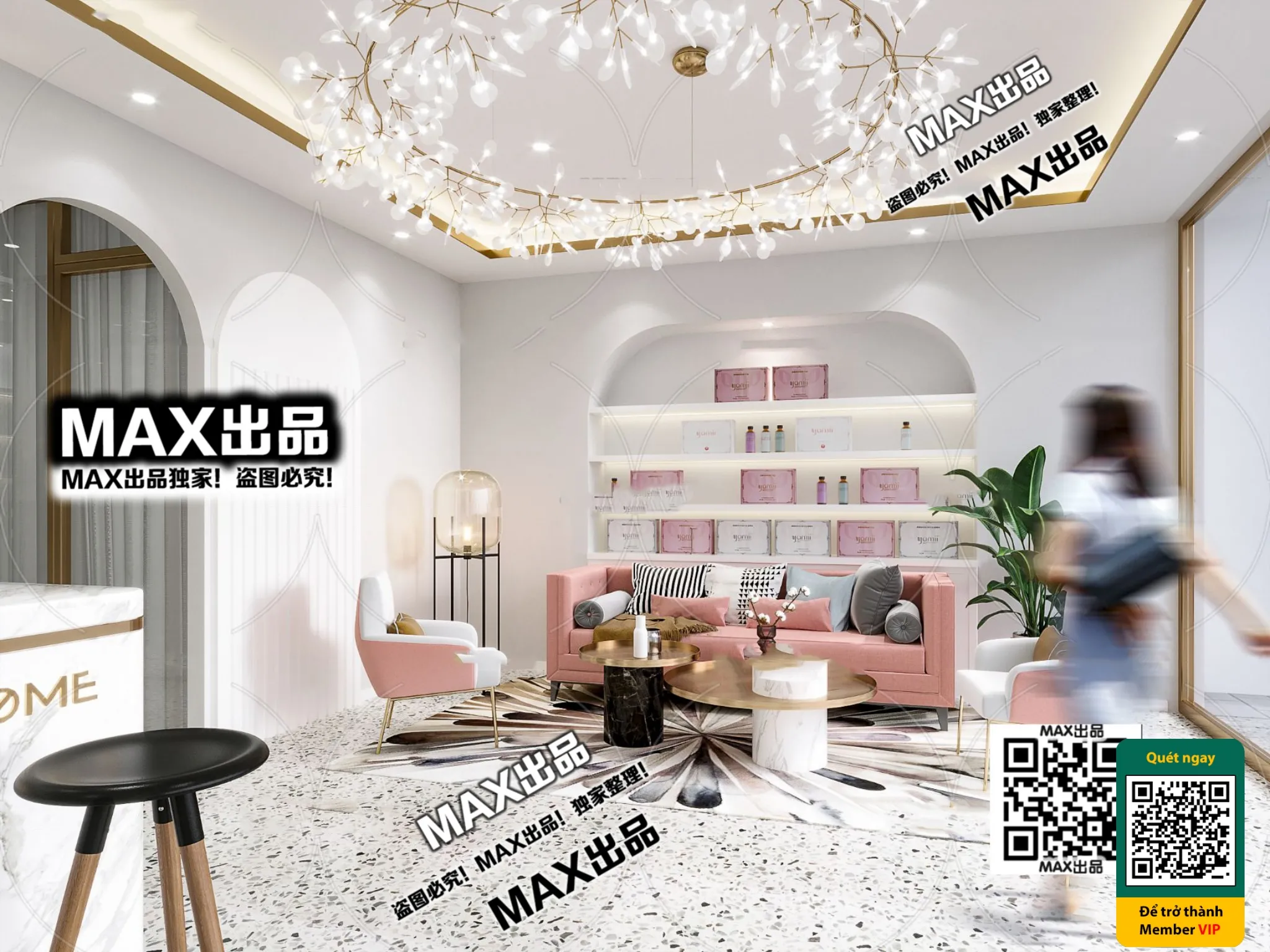 BEAUTY SALON - VRAY / CORONA - 3D MODEL - 4901