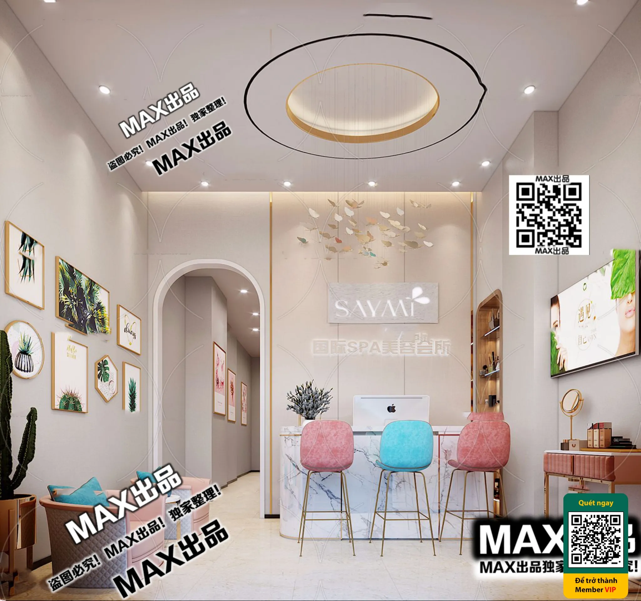 BEAUTY SALON - VRAY / CORONA - 3D MODEL - 4902