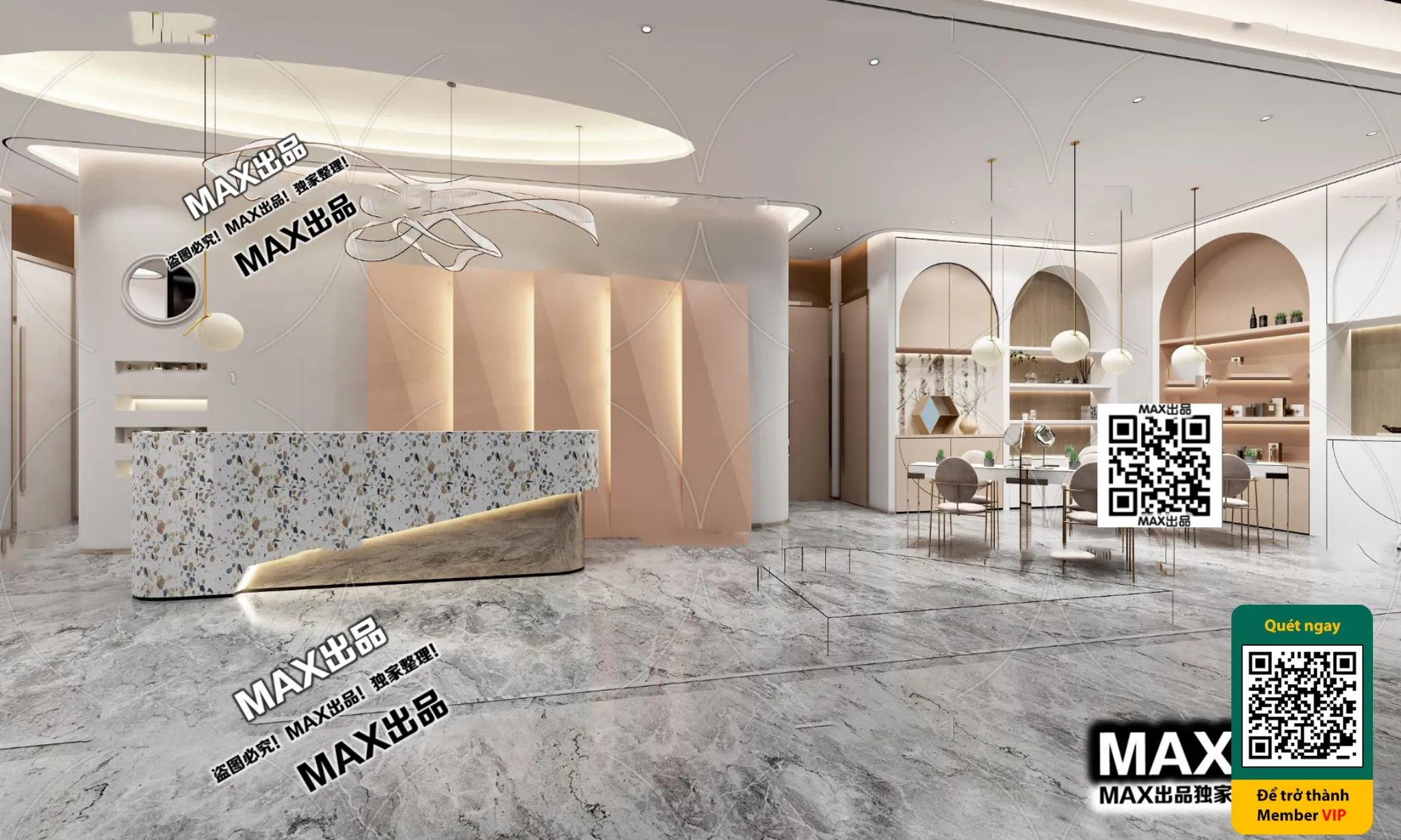 BEAUTY SALON - VRAY / CORONA - 3D MODEL - 4903