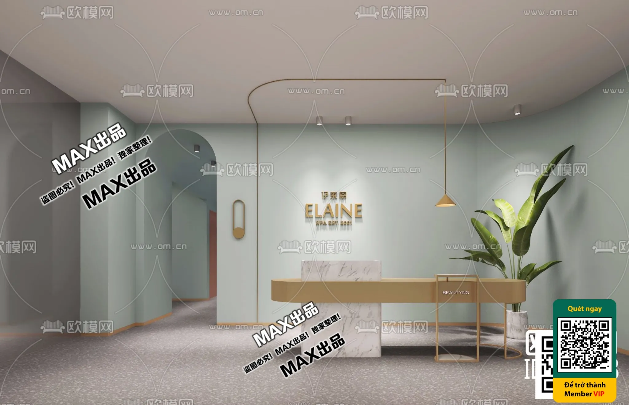 BEAUTY SALON - VRAY / CORONA - 3D MODEL - 4905