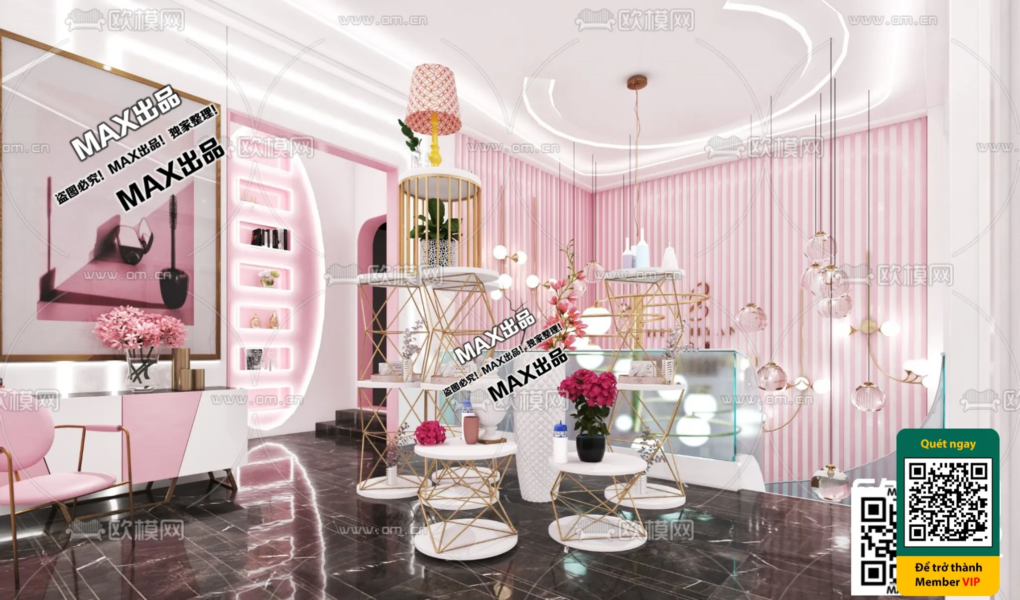 BEAUTY SALON - VRAY / CORONA - 3D MODEL - 4907